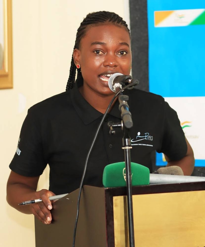INTERNATIONAL HOST: Tshegofatso Malepa is the Botswana Table Tennis Association spokesperson