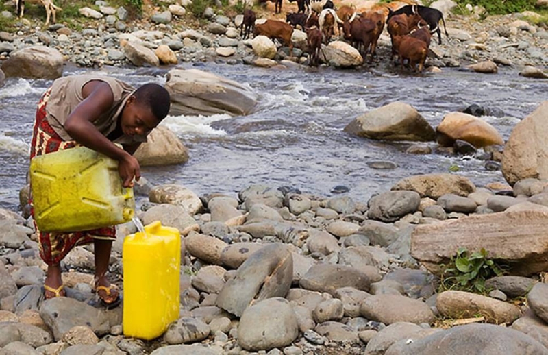 Some people get water from rivers