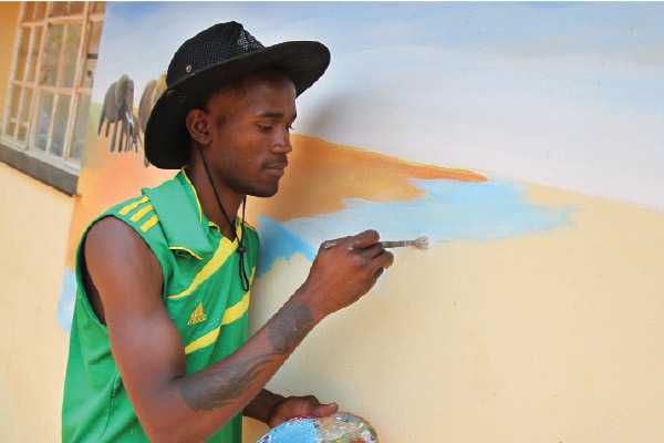 Thekiso, the mural artist | Guardian Sun