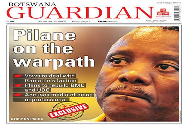 Pilane on the warpath