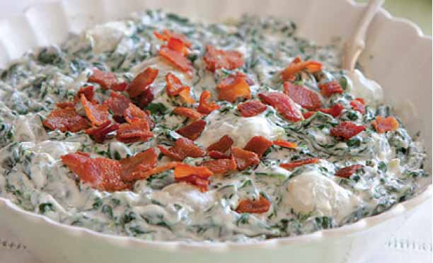 Luxurious buttery creamed spinach